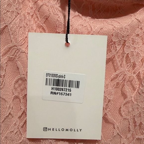 Hello Molly Moonrise Lace Off Shoulder Maxi Dress Pink. Size small. NWT - Picture 5 of 5